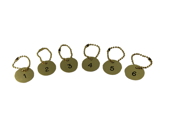 Marking Services BVT PLBG Plumbing Round Brass Valve Tags, w/Top