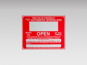 Sign - “Control Valve”